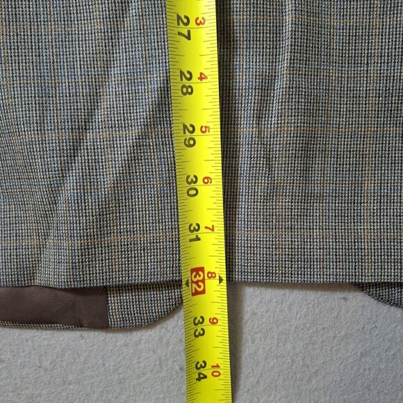 Lauren Ralph Lauren Men Glen Plaid Blazer 40R Sport Coat Silk Wool Union Made CA - Picture 14 of 15